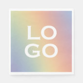 Bedrijf of Business Custom Logo on Rainbow Servet (Voorkant)