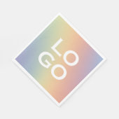 Bedrijf of Business Custom Logo on Rainbow Servet (Hoek)