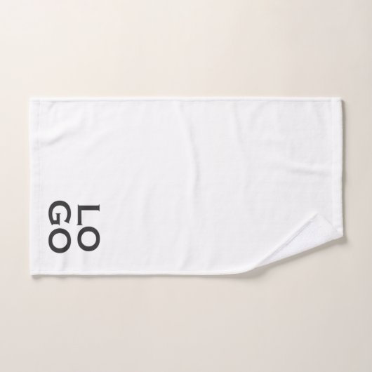 Bedrijf of Business Custom Logo on White Bad Handdoek (Handdoek)