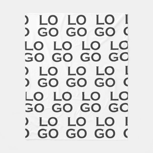 Bedrijf of Business Custom Logo on White Fleece Deken (Voorkant)