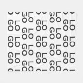 Bedrijf of Business Custom Logo on White Fleece Deken (Voorkant (Horizontaal))