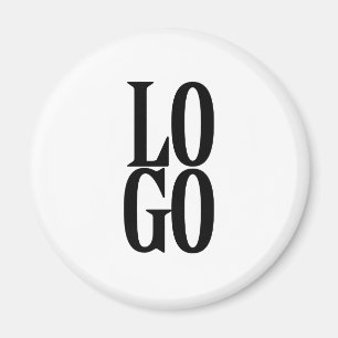 Bedrijf of Business Custom Logo on White Magneet