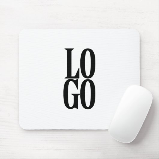 Bedrijf of Business Custom Logo on White Muismat (Met muis)