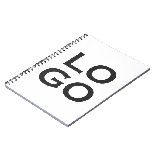 Bedrijf of Business Custom Logo on White Notitieboek (Linkerzijde)