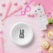 Bedrijf of Business Custom Logo on White Papieren Kommen (Feest)