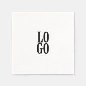 Bedrijf of Business Custom Logo on White Servet (Voorkant)