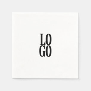 Bedrijf of Business Custom Logo on White Servet