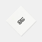 Bedrijf of Business Custom Logo on White Servet (Hoek)