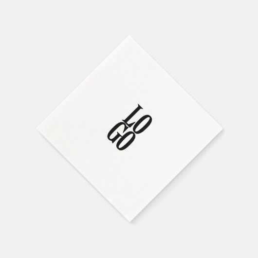 Bedrijf of Business Custom Logo on White Servet (Hoek)