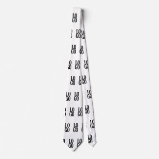 Bedrijf of Business Custom Logo on White Stropdas