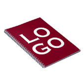 Bedrijf of Business Custom Logo op Bourgogne Notitieboek (Rechterzijde)