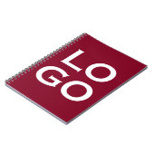 Bedrijf of Business Custom Logo op Bourgogne Notitieboek (Linkerzijde)