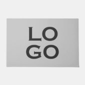 Bedrijf of Business Custom Logo op grijs Deurmat (Voorkant)
