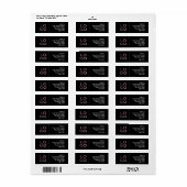 Bedrijf of Business Custom Logo op zwart Etiket (Full Sheet)