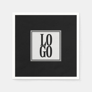 Bedrijf of Business Custom Logo op zwart Servet