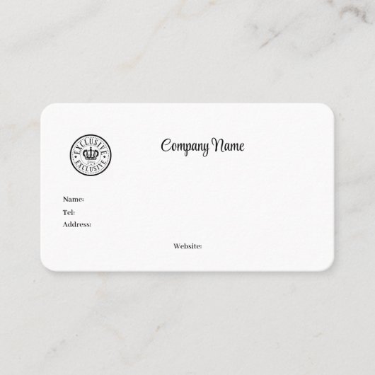 bedrijf of service die u kunt toevoegen visitekaartje (Voorkant)