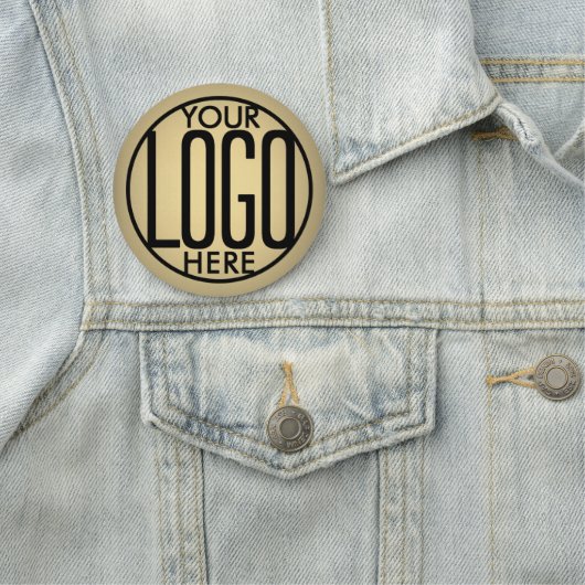 Bedrijf of Team Logo Gold Colour Printed Plastic Naamplaatje (In situ)