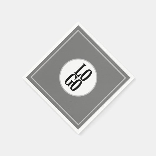 Bedrijf of zakelijke Logo met Circle Lijst op grij Servet (Hoek)