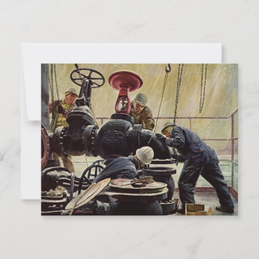 Bedrijf, Olieplatform op de Oceaan (Voorkant)