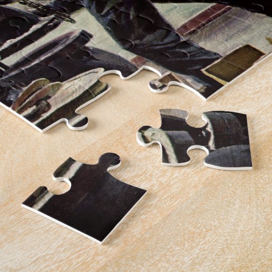  Bedrijf, Olieplatform op de Oceaan Legpuzzel (Zijkant)