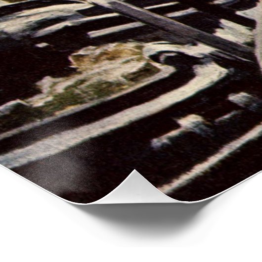  Bedrijf, Olieplatform op de Oceaan Perfect Poster (Hoek)