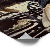  Bedrijf, Olieplatform op de Oceaan Poster (Hoek)