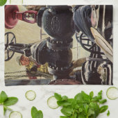  Bedrijf, Olieplatform op de Oceaan Theedoek (Gevouwen)