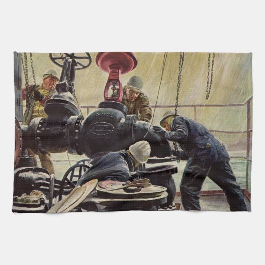  Bedrijf, Olieplatform op de Oceaan Theedoek (Horizontaal)