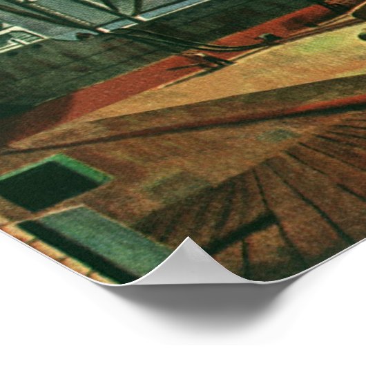  bedrijf, olietanker schip met dokwerker poster (Hoek)