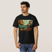  bedrijf, olietanker schip met dokwerker t-shirt (Voorkant volledig)