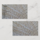 Bedrijf op onafgewerkt hout - kwartersawn visitekaartje (Voorkant / Achterkant)