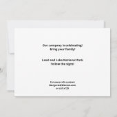 Bedrijf picknick bijeenkomst kaart (Achterkant)