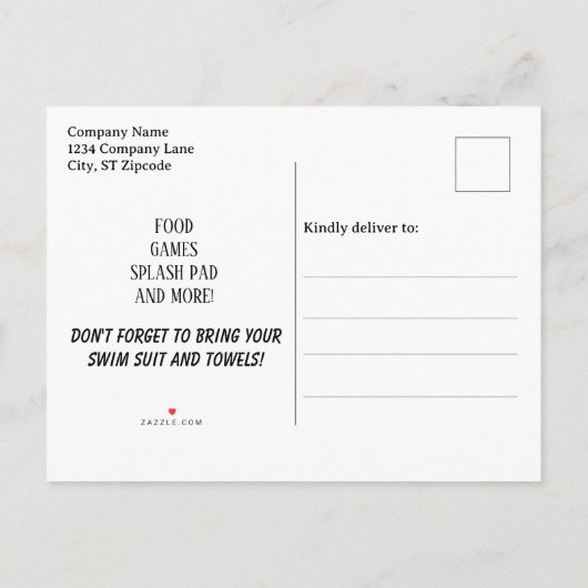 Bedrijf Picnic Park QR Code Watermelon Uitnodiging Briefkaart (Achterkant)