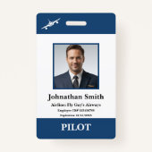 Bedrijf Professional Photo ID Security Pilot Badge (Voorkant)