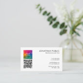 Bedrijf QR code Corporate Logo hier gepersonalisee Visitekaartje (Staand voorkant)