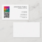Bedrijf QR code Corporate Logo hier gepersonalisee Visitekaartje (Voorkant / Achterkant)