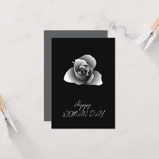 Bedrijf QR-code Geraffineerd Wit Usual Shades Roos Kaart (Voorkant / Achterkant in situ)