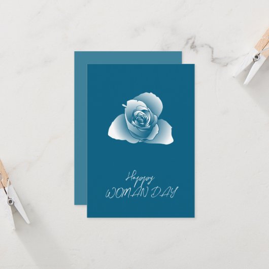 Bedrijf QR-code Geraffineerd Wit Usual Shades Roos Kaart (Voorkant / Achterkant in situ)