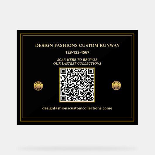 Bedrijf QR Code Logo Promote Acryl Bord (Voorkant)