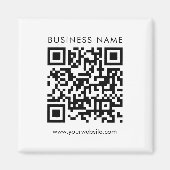 Bedrijf QR Code Logo Tekst Aangepaste Sjabloon Vie Magneet (Voorkant)