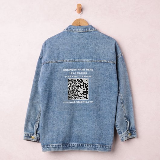Bedrijf QR Code Marketing Promote Custom Denim Jacket (Hangar)