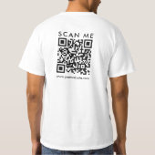 Bedrijf QR Code Scan Me Mannen Achterdruk Wit T-shirt (Achterkant)