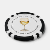 Bedrijf QR Code Witte Wijn Drink Voucher Poker Chips (Enkel)