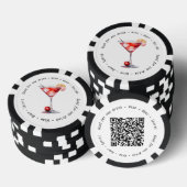 Bedrijf QR Code Zwart Wit Cosmo Drink Voucher Poker Chips (Opstapeling)