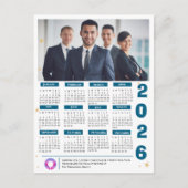 Bedrijf QRCODE Kalender Bedrijf Logo Feestdagenkaart (Voorkant)