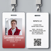 Bedrijf Rode Gradiënt Medewerker ID Foto Badge
