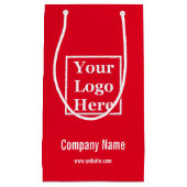 Bedrijf Rood & Wit Bedrijfsnaam Logo Sjabloon Klein Cadeauzakje (Voorkant)