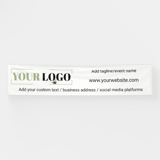 Bedrijf Sjabloon Aangepast wit bedrijf voor bedrij Spandoek (Horizontaal)