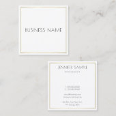 Bedrijf Sjabloon Modern Elegant Eenvoudig Vierkante Visitekaartje (Voorkant / Achterkant)