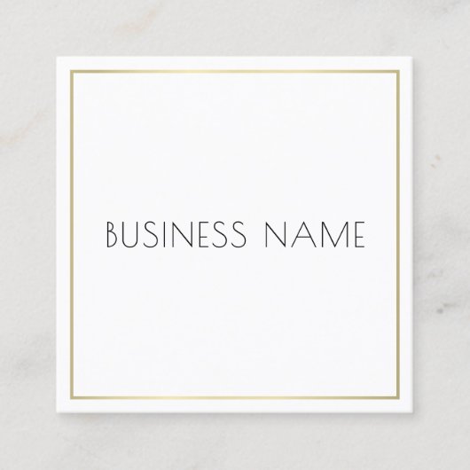 Bedrijf Sjabloon Modern Elegant Eenvoudig Vierkante Visitekaartje (Voorkant)